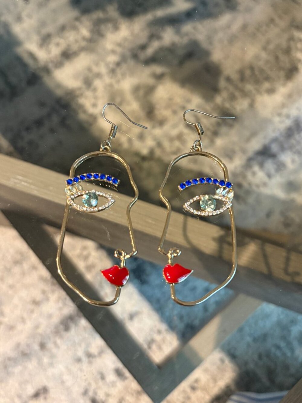 Abstract Face Statement Earrings